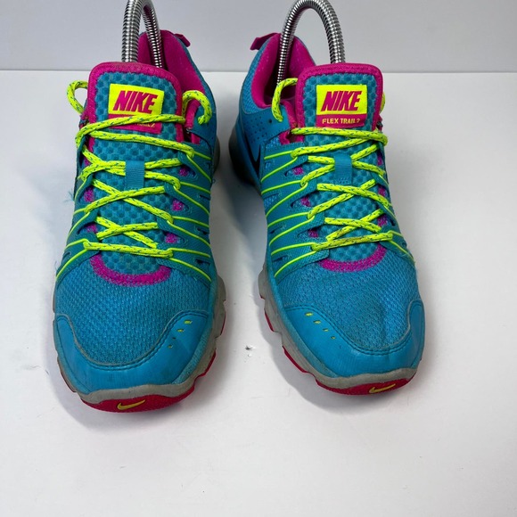 NIKE Flex Trail 2 Women's 7 Blue Pink Athletic Training Running Shoe Sneaker - Picture 9 of 14